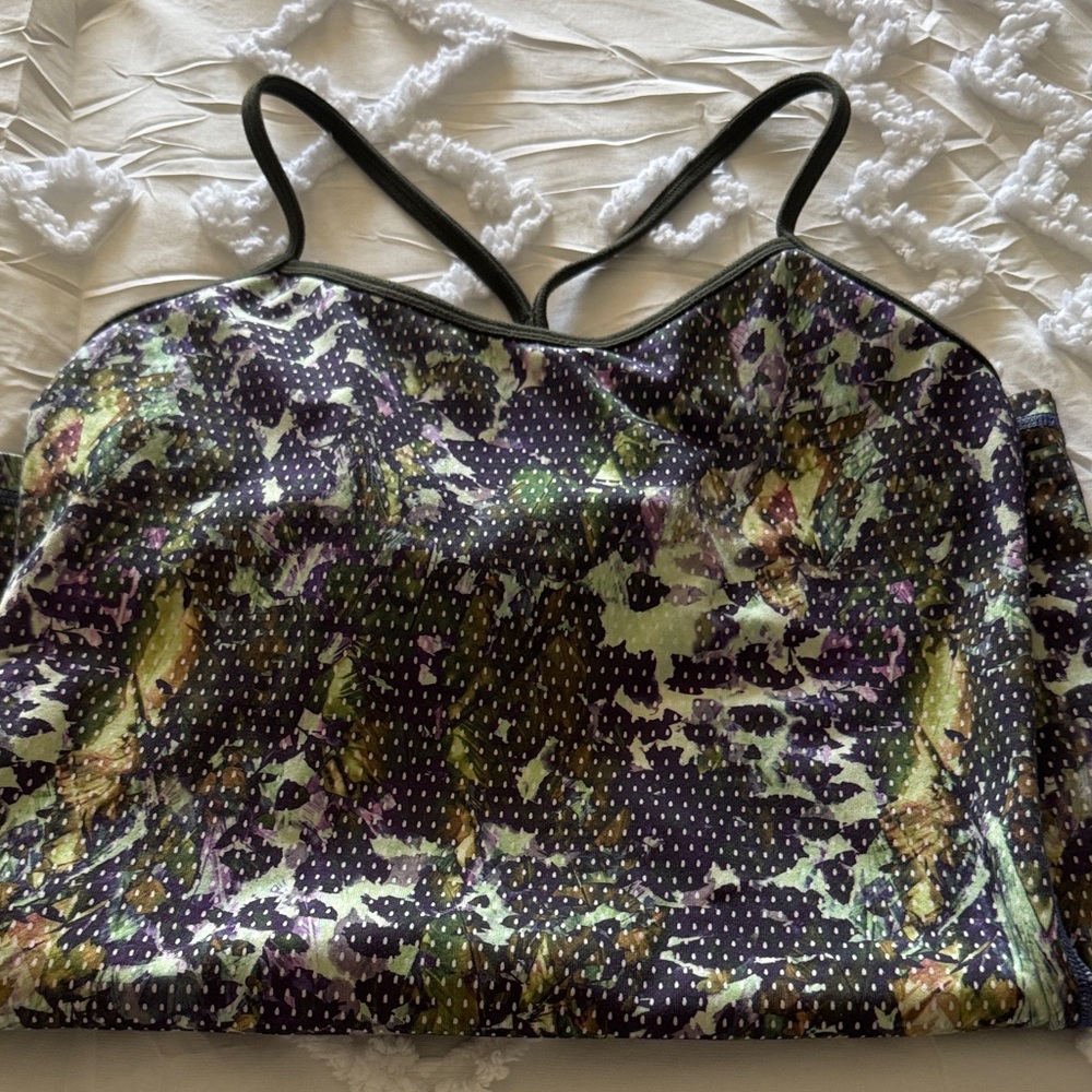 lululemon athletica Purple and Green Tank Top